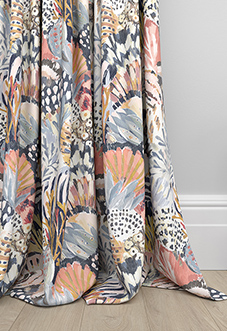 Maggie, Coral - Made to Measure Curtains